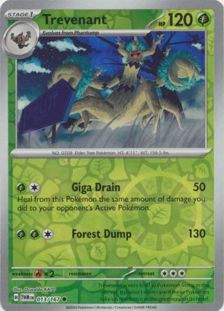 Trevenant - 013/167 - Common - Reverse Holo