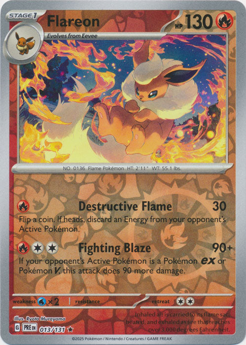 Flareon - 013/131 - Rare - Reverse Holo