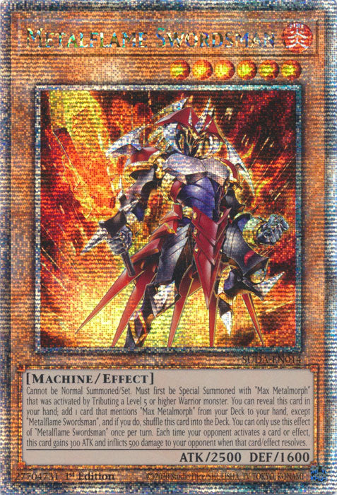 Metalflame Swordsman - SUDA-EN014 - Quarter Century Secret Rare - 1st Edition