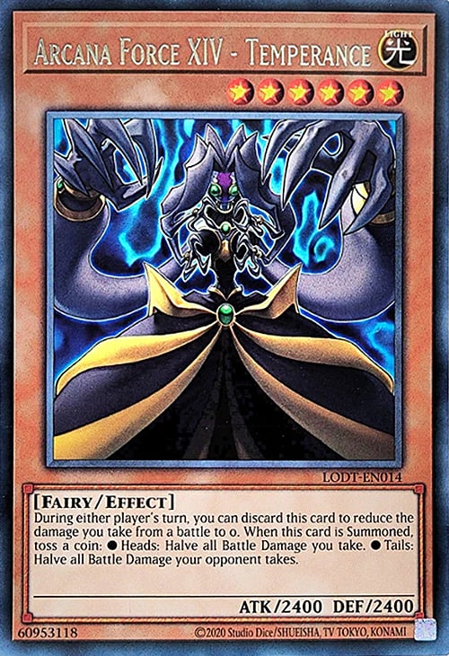 Arcana Force XIV - Temperance (2020 Date Reprint) - LODT-EN014 - Rare