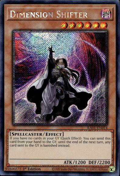 Dimension Shifter (Platinum Secret Rare) - RA01-EN014 - Platinum Secret Rare - 1st Edition available at 401 Games Canada