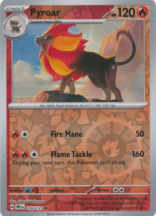 Pyroar - 016/131 - Uncommon - Reverse Holo