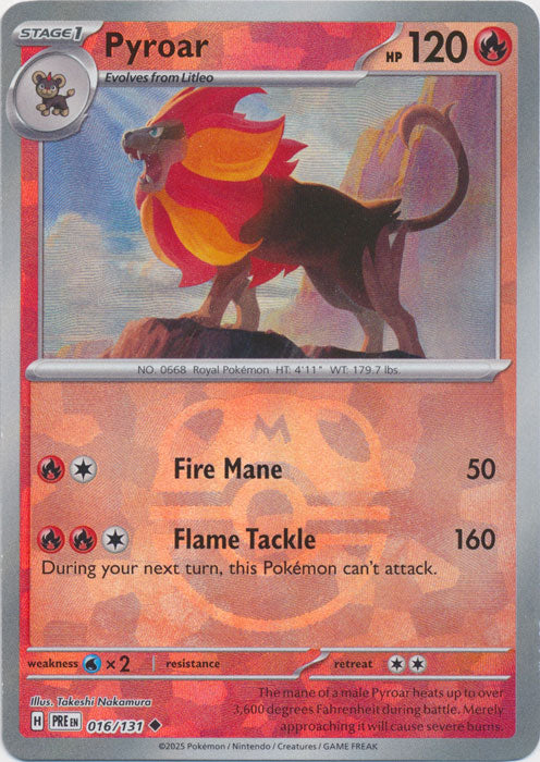 Pyroar (Master Ball Pattern) - 016/131 - Uncommon