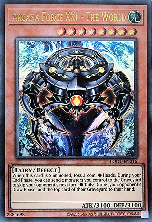Arcana Force XXI - The World (2020 Date Reprint) - LODT-EN016 - Ultra Rare