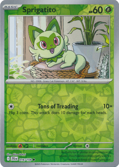 Sprigatito - 016/159 - Common - Reverse Holo