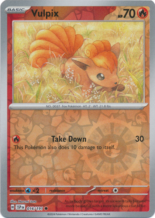 Vulpix - 016/191 - Common - Reverse Holo