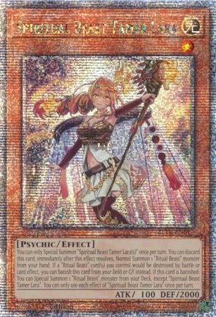 Spiritual Beast Tamer Lara - BLTR-EN017 - Quarter Century Secret Rare - 1st Edition