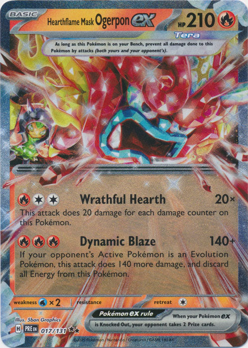 Hearthflame Mask Ogerpon ex - 017/131 - Double Rare