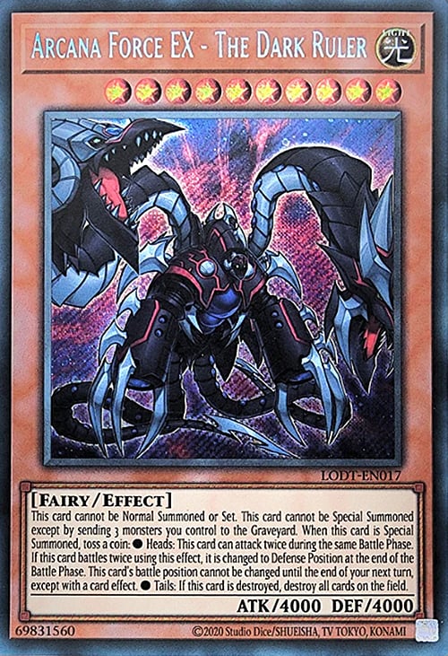 Arcana Force EX - The Dark Ruler (2020 Date Reprint) - LODT-EN017 - Secret Rare