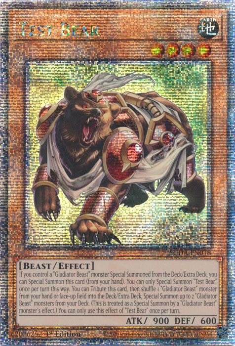 Test Bear - SUDA-EN018 - Quarter Century Secret Rare - 1st Edition