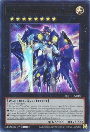 Number 90: Galaxy-Eyes Photon Lord (Silver) - BLC1-EN018 - Ultra Rare - 1st Edition