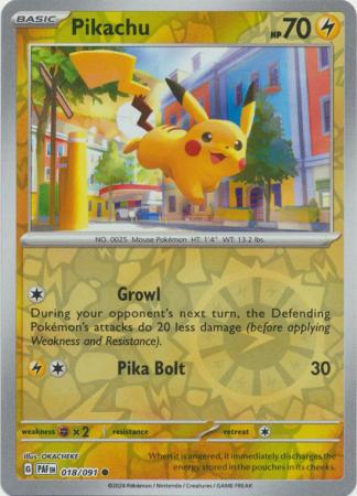 Pikachu - 018/091 - Common - Reverse Holo