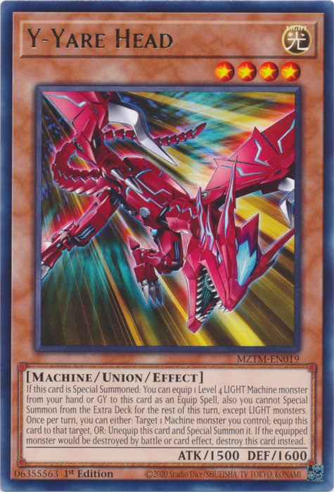 Y-Yare Head - MZTM-EN019 - Rare - 1st Edition