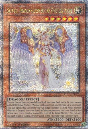 Saffira, Dragon Queen of the Voiceless Voice - PHNI-EN020 - Quarter Century Secret Rare - 1st Edition
