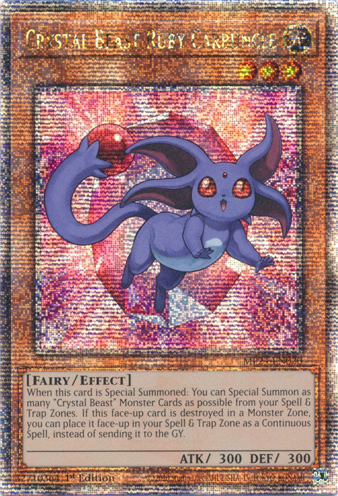 Crystal Beast Ruby Carbuncle - MP24-EN020 - Quarter Century Secret Rare - 1st Edition