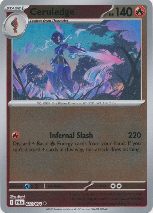 Ceruledge - 020/094 - Uncommon - Reverse Holo