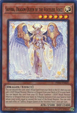 Saffira, Dragon Queen of the Voiceless Voice - PHNI-EN020 - Ultra Rare - 1st Edition