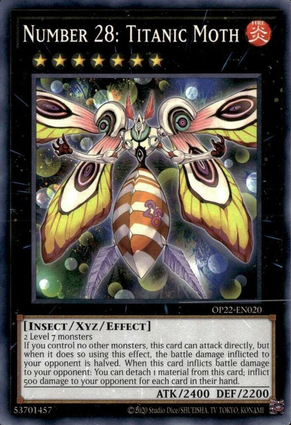 Number 28: Titanic Moth - OP22-EN020 - Common - Unlimited