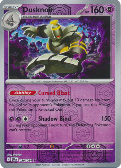 Dusknoir - 020/064 - Rare - Reverse Holo