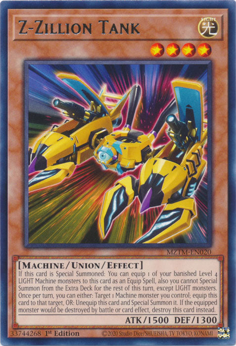 Z-Zillion Tank - MZTM-EN020 - Rare - 1st Edition