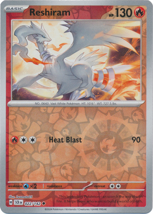 Reshiram - 022/142 - Uncommon - Reverse Holo