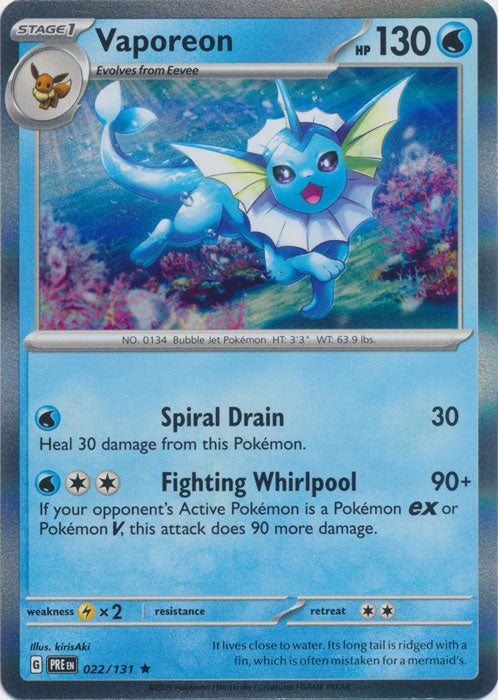 Vaporeon - 022/131 - Rare