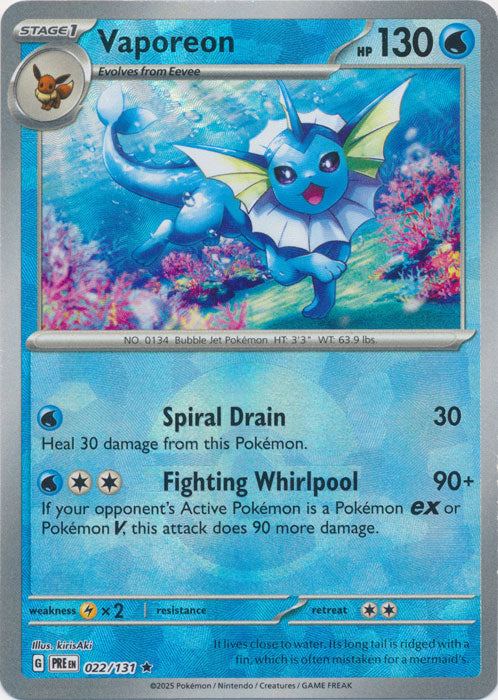 Vaporeon (Poke Ball Pattern) - 022/131 - Rare