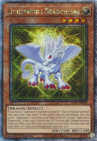 Lightsworn Dragonling - LEDE-EN023 - Quarter Century Secret Rare - 1st Edition