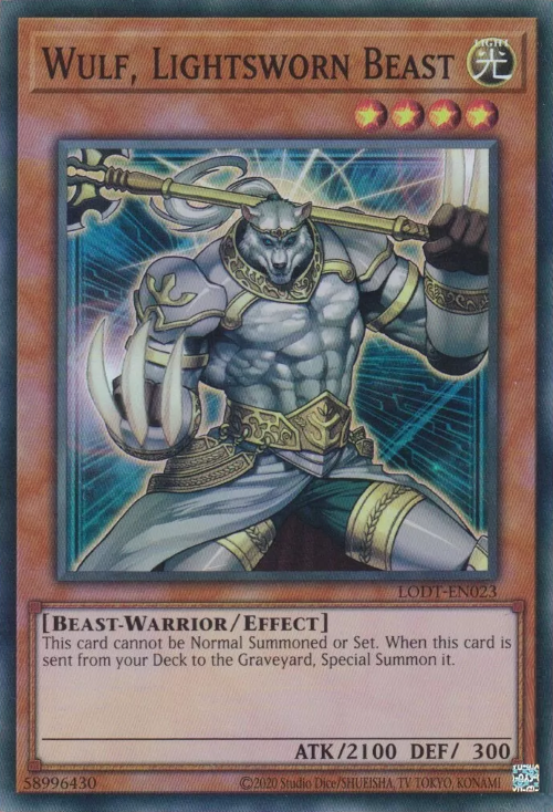 Wulf, Lightsworn Beast (2020 Date Reprint) - LODT-EN023 - Super Rare