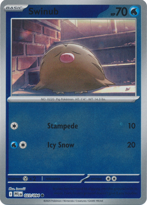 Swinub - 023/094 - Common - Reverse Holo