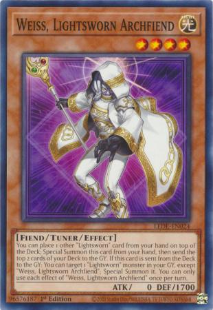 Weiss, Lightsworn Archfiend - LEDE-EN024 - Common - 1st Edition