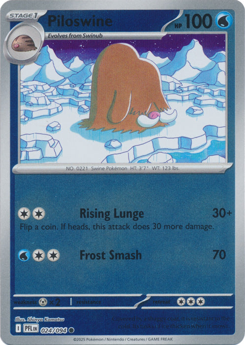 Piloswine - 024/094 - Common - Reverse Holo