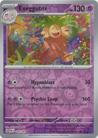 Exeggutor - 024/091 - Rare - Reverse Holo