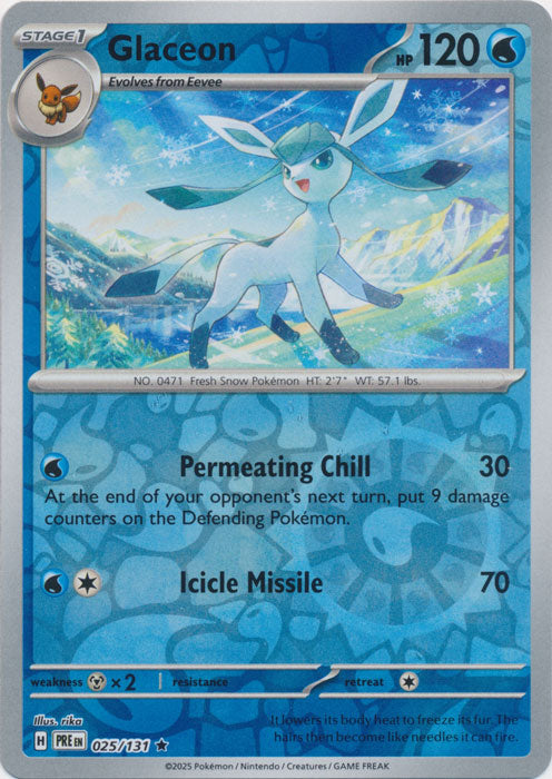 Glaceon - 025/131 - Rare - Reverse Holo
