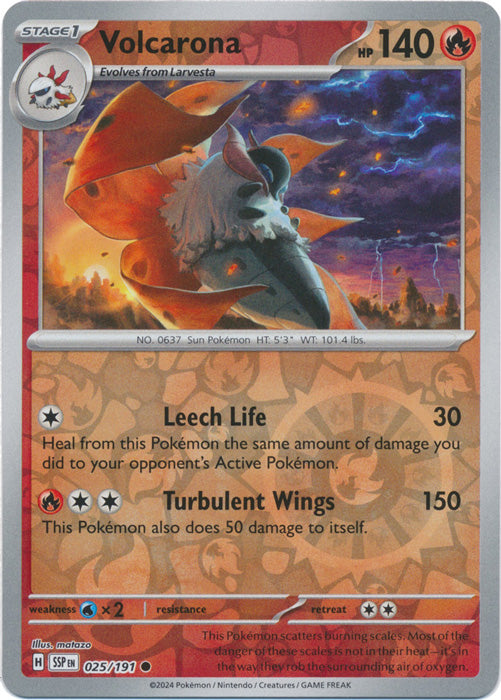 Volcarona - 025/191 - Common - Reverse Holo
