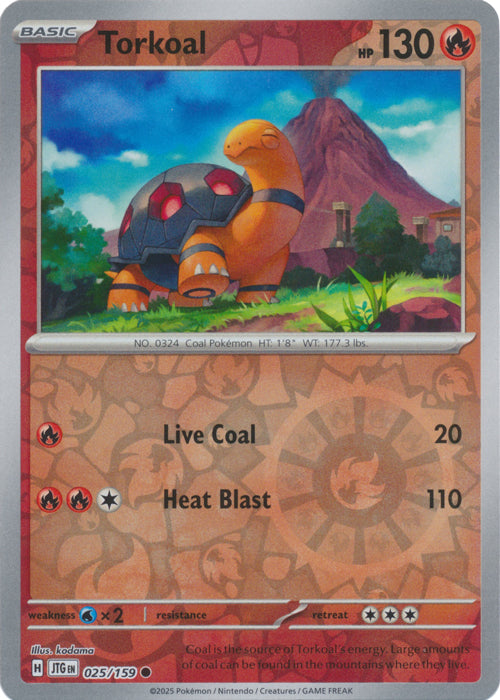 Torkoal - 025/159 - Common - Reverse Holo