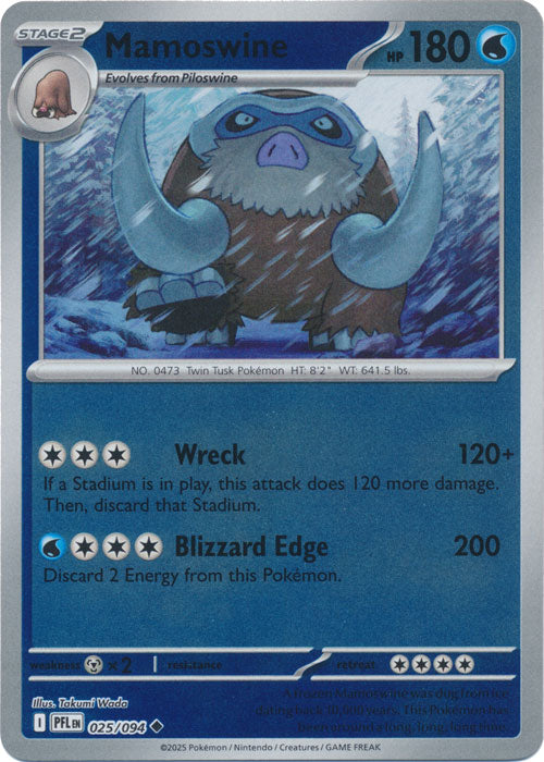 Mamoswine - 025/094 - Uncommon - Reverse Holo