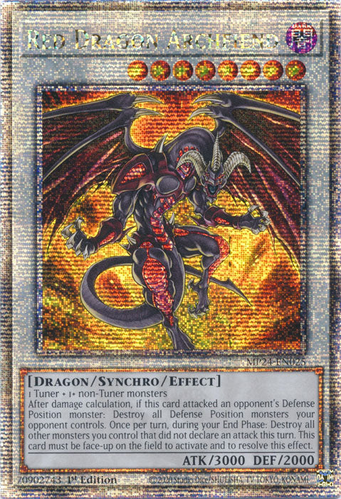 Red Dragon Archfiend - MP24-EN025 - Quarter Century Secret Rare - 1st Edition