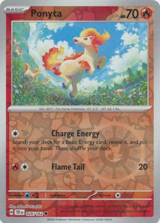 Ponyta - 026/162 - Common - Reverse Holo