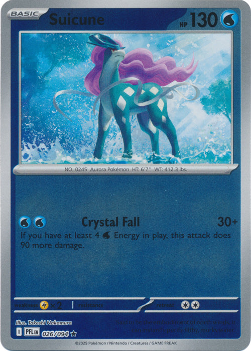 Suicune - 026/094 - Rare - Reverse Holo