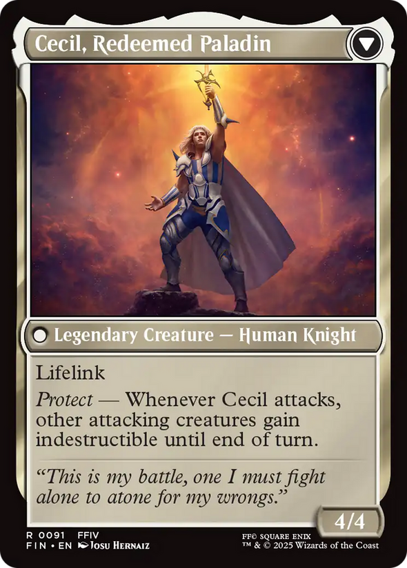 Cecil, Dark Knight // Cecil, Redeemed Paladin (FIN)