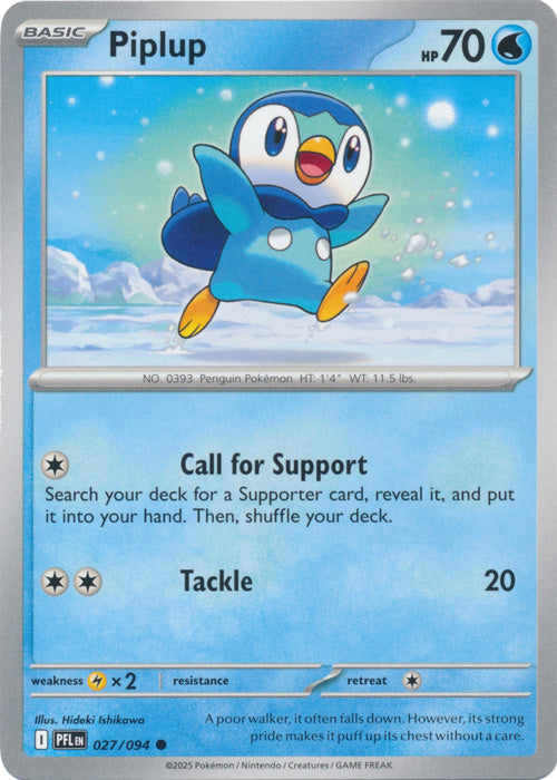 Piplup - 027/094 - Common