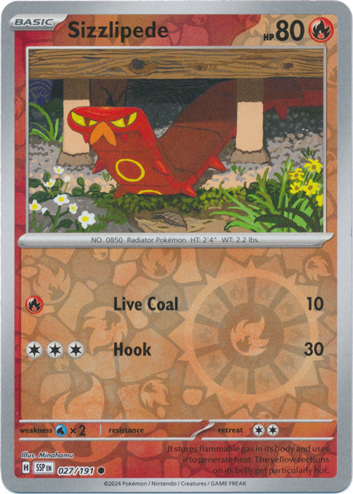 Sizzlipede - 027/191 - Common - Reverse Holo
