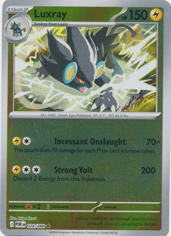 Luxray - 028/088 - Rare - Reverse Holo
