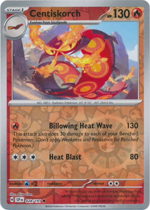 Centiskorch - 028/191 - Common - Reverse Holo