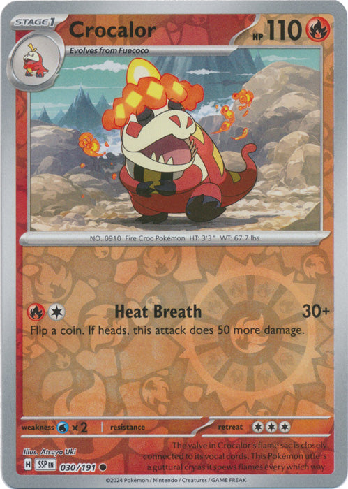Crocalor - 030/191 - Common - Reverse Holo