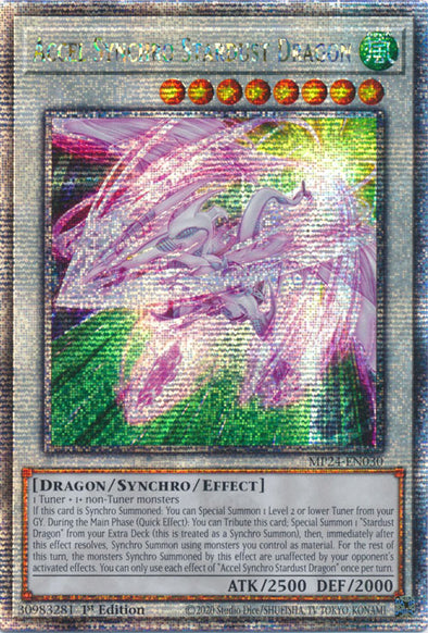 Accel Synchro Stardust Dragon - MP24-EN030 - Quarter Century Secret Rare - 1st Edition