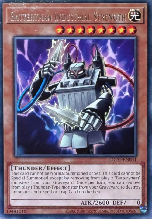 Batteryman Industrial Strength (2020 Date Reprint) - LODT-EN031 - Rare