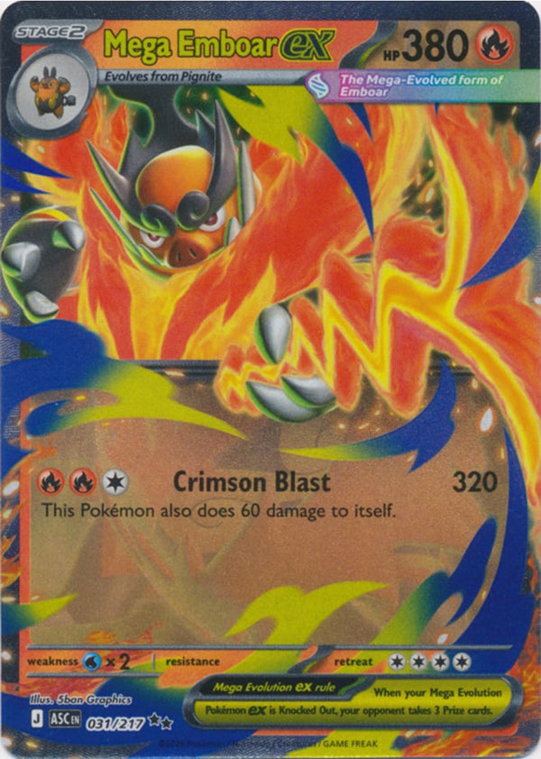Mega Emboar ex - 031/217 - Double Rare
