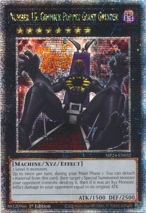 Number 15: Gimmick Puppet Giant Grinder - MP24-EN032 - Quarter Century Secret Rare - 1st Edition